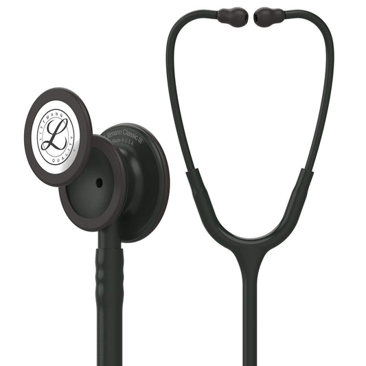 3M™ Littmann® Classic III™ Monitoring Stethoscope, Black Edition Chestpiece, Black Tube, 27 in, 5803