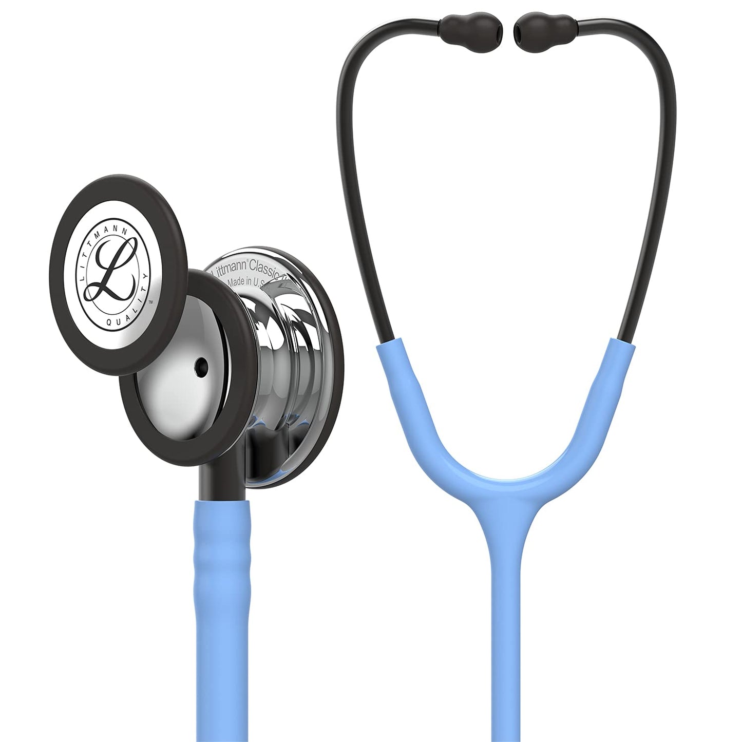 3M™ Littmann® Classic III™ Monitoring Stethoscope, Mirror Chestpiece, Ceil Blue Tube, Smoke Stem and Smoke Headset, 27 in, 5959