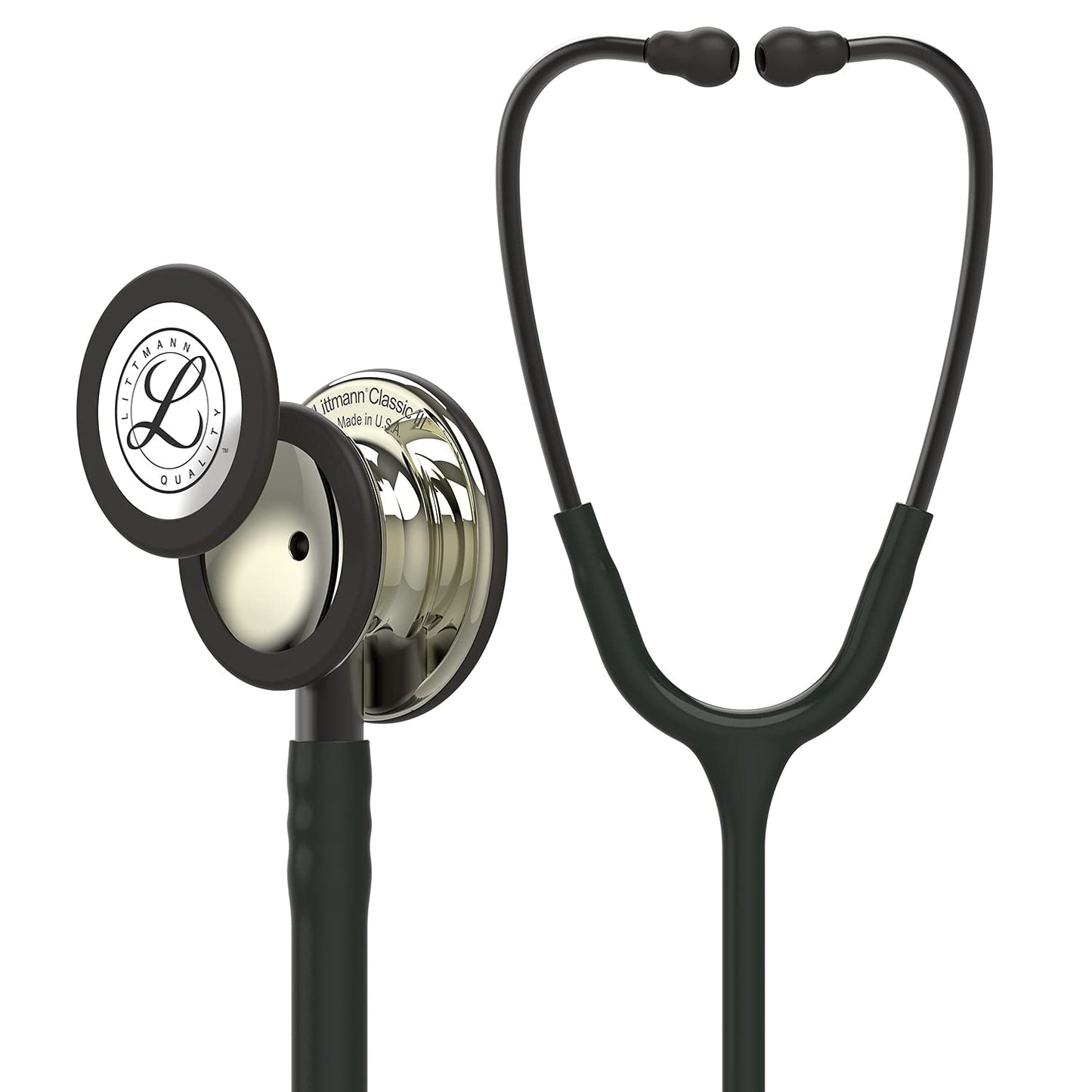 3M™ Littmann® Classic III™ Monitoring Stethoscope, Smoke-Finish Chestpiece, black stem and headset, Raspberry Tube,5871