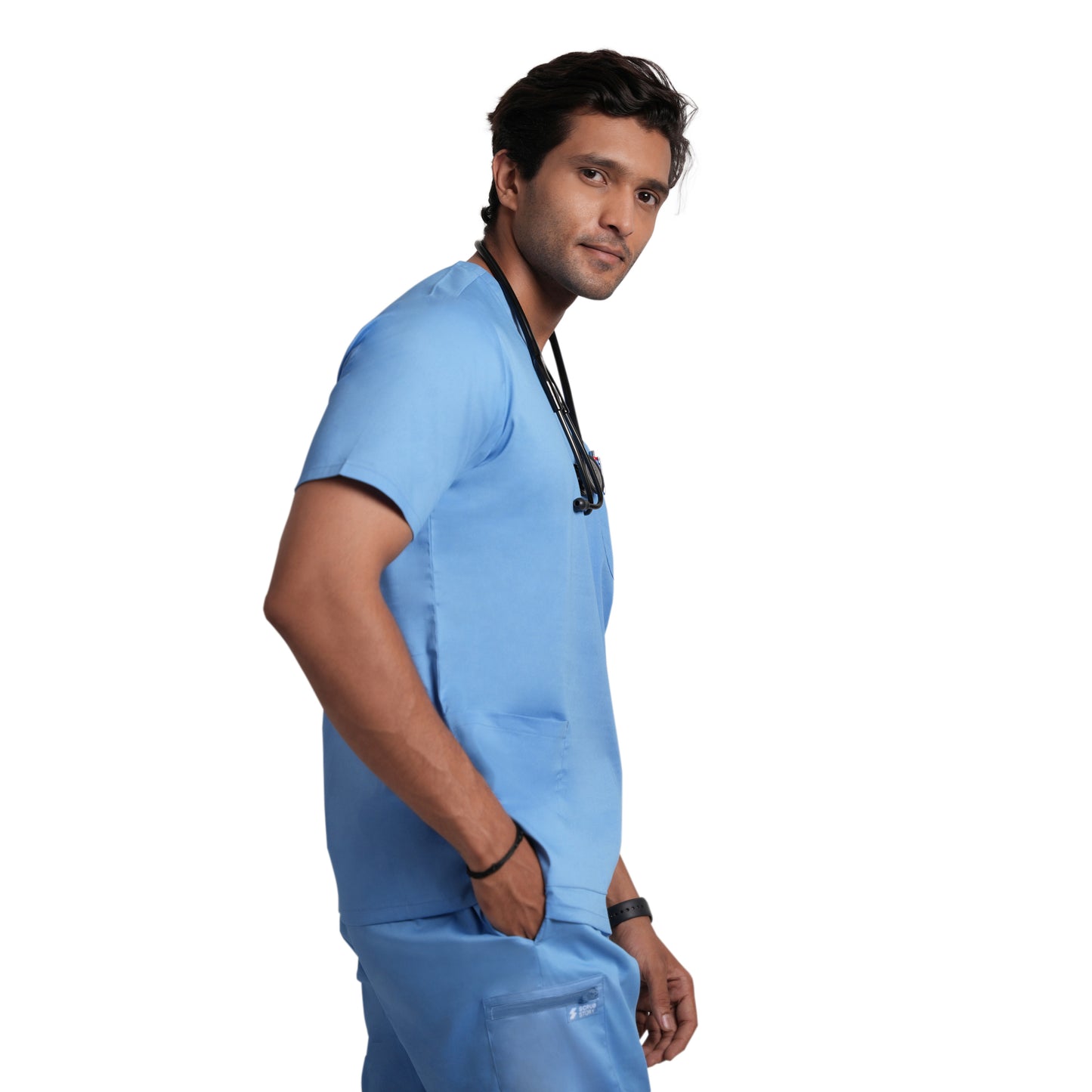 Scrubstory LivFresh Mens Scrub Top, Audere Classic Fit