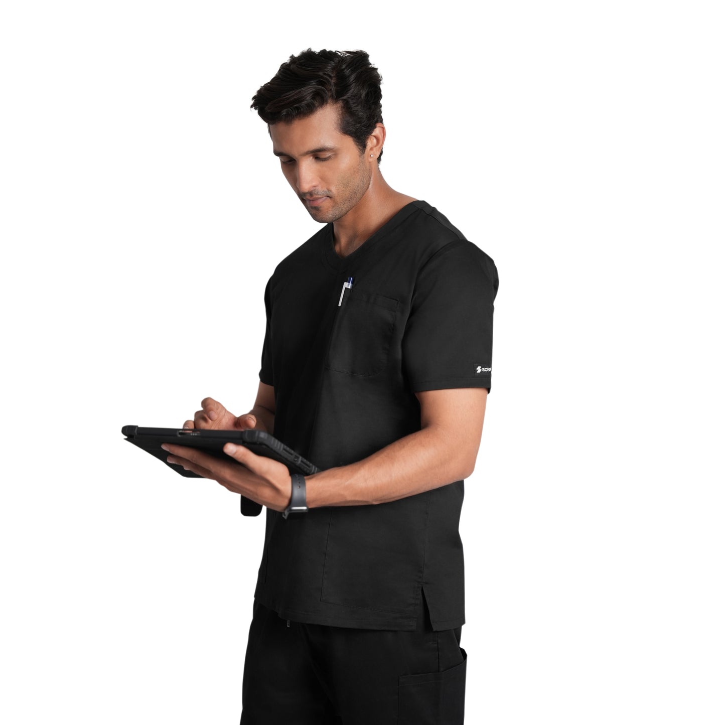 Scrubstory LivFresh Mens Scrub Top, Audere Classic Fit